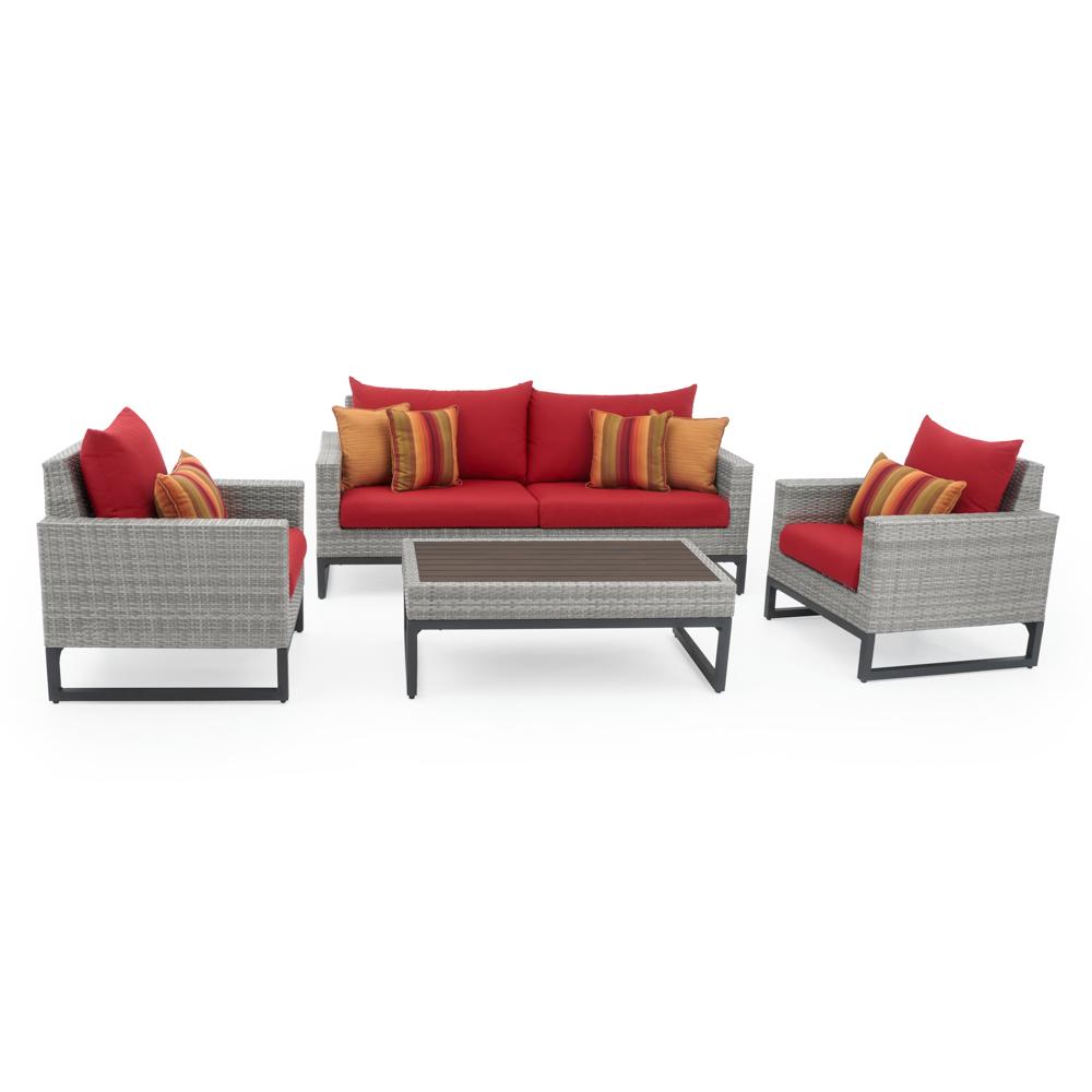 MiloÃ¢Â„Â¢ Gray 4 Piece Seating Set - Sunset Red