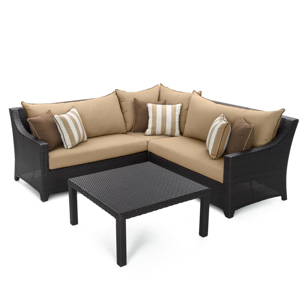 DecoÃ¢Â„Â¢ 4 Piece SunbrellaÃ‚Â® Outdoor Sectional & Table - Maxim Beige