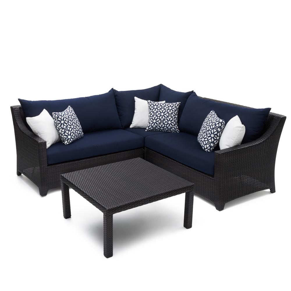 DecoÃ¢Â„Â¢ 4 Piece SunbrellaÃ‚Â® Outdoor Sectional & Table - Navy Blue