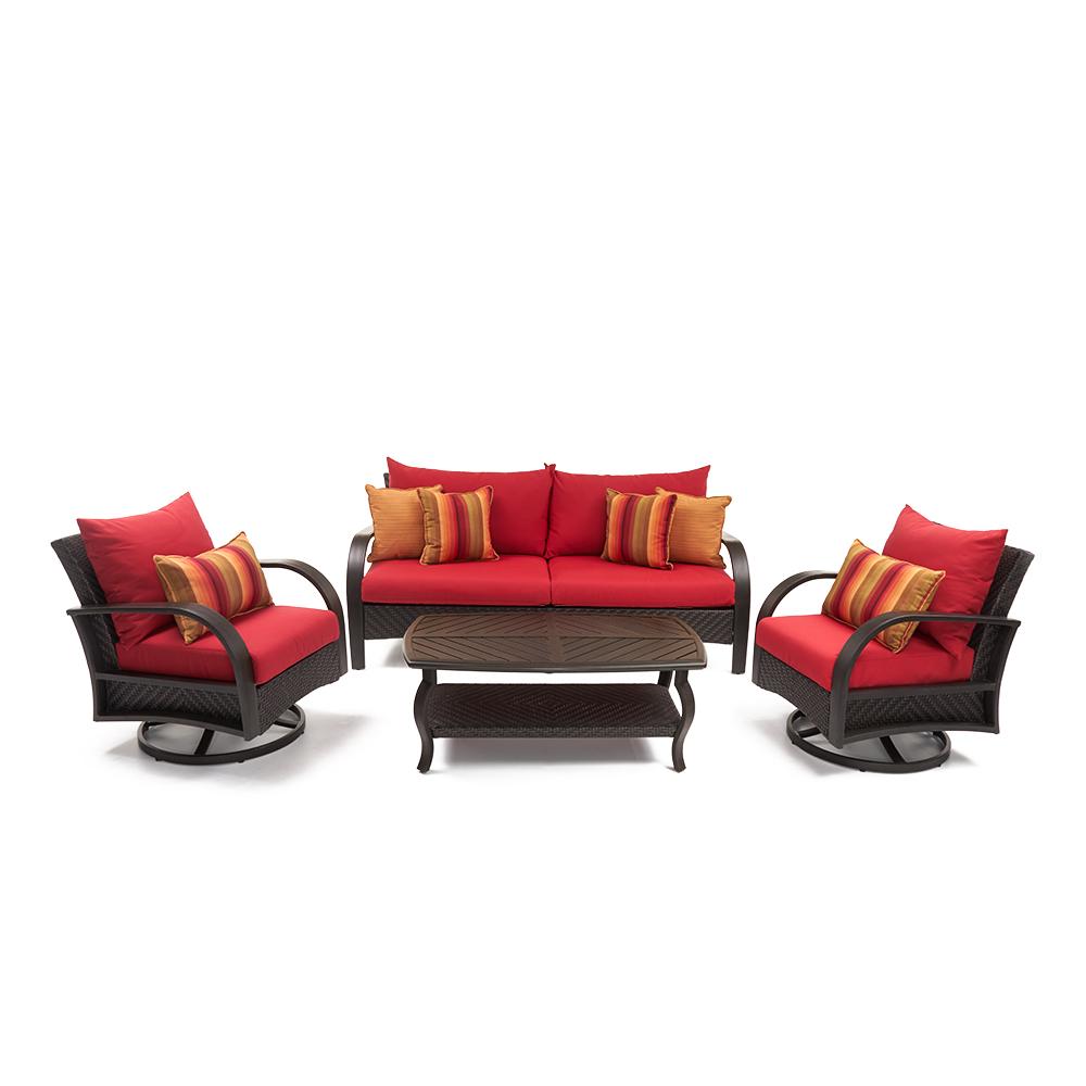 BarceloÃ¢Â„Â¢ 4 Piece Motion Club & Sofa Set - Sunset Red