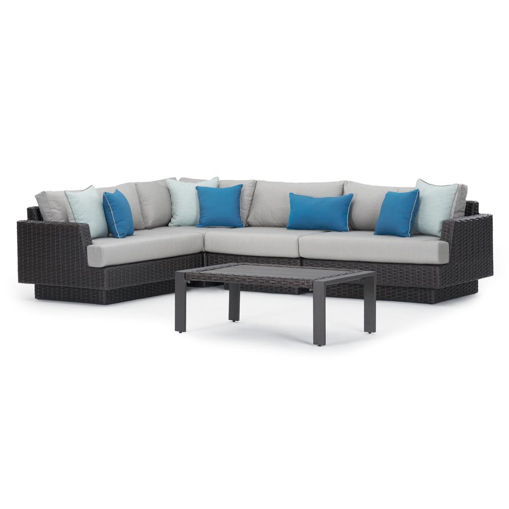 Portofinoportofino Repose 5 Piece Sectional Set Dove Gray Outdoor Furniture By Rst Brands Dailymail