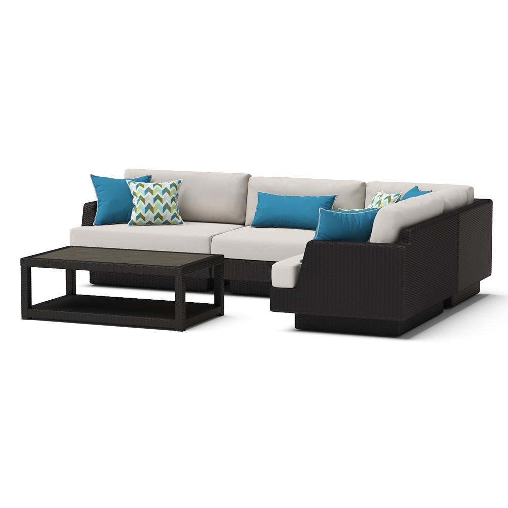 Portofino Comfort 5 Piece SunbrellaÃ‚Â® Outdoor Sectional Seating Set - Dove Gray