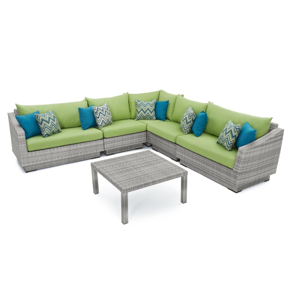 CannesÃ¢Â„Â¢ 6 Piece Sectional & Table - Ginkgo Green