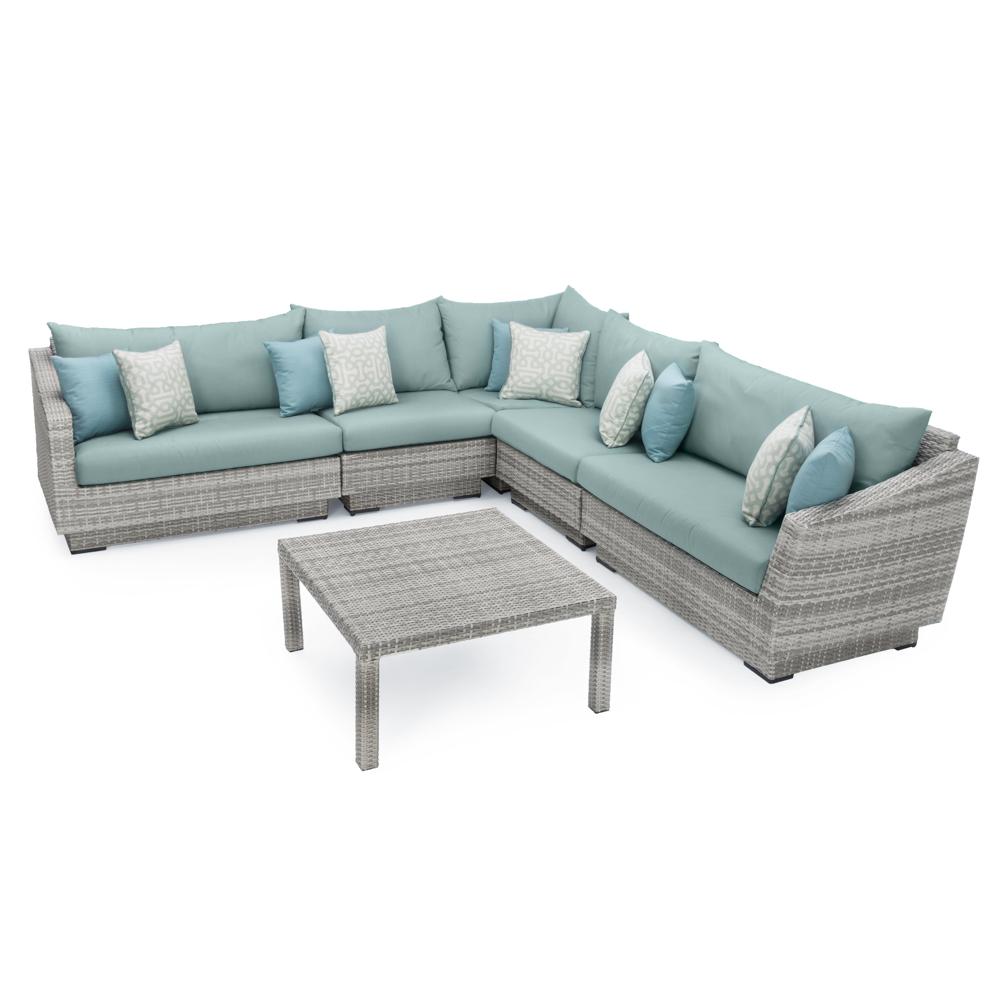 CannesÃ¢Â„Â¢ 6 Piece Sectional & Table - Spa Blue