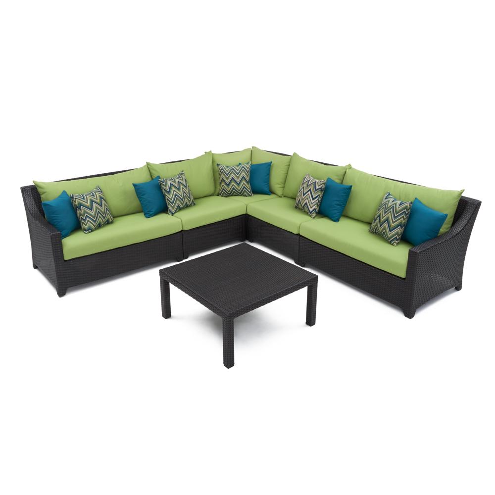 DecoÃ¢Â„Â¢ 6 Piece SunbrellaÃ‚Â® Outdoor Sectional & Table Set - Ginkgo Green