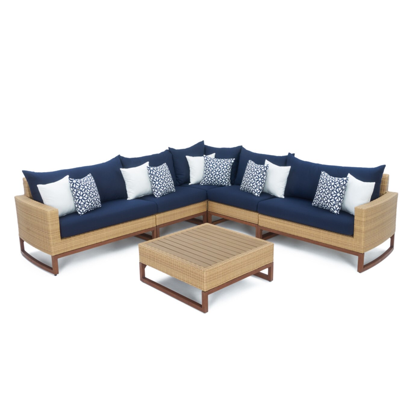 Mili 6 Piece Sofa Sectional - Navy Blue | RST Brands