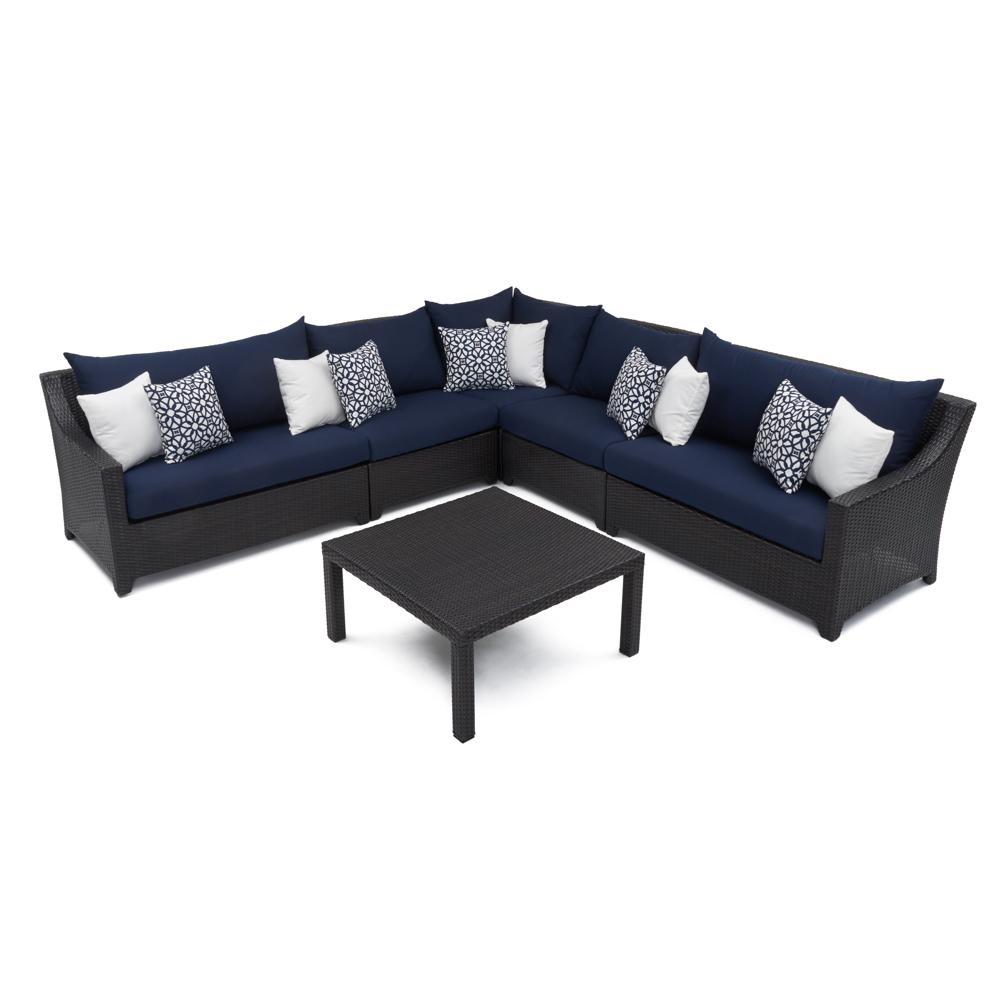 DecoÃ¢Â„Â¢ 6 Piece SunbrellaÃ‚Â® Outdoor Sectional & Table Set - Navy Blue