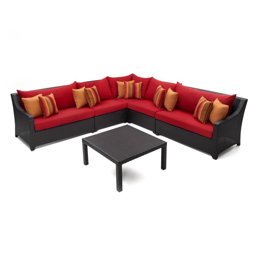 DecoÃ¢Â„Â¢ 6 Piece Sectional and Table - Sunset Red