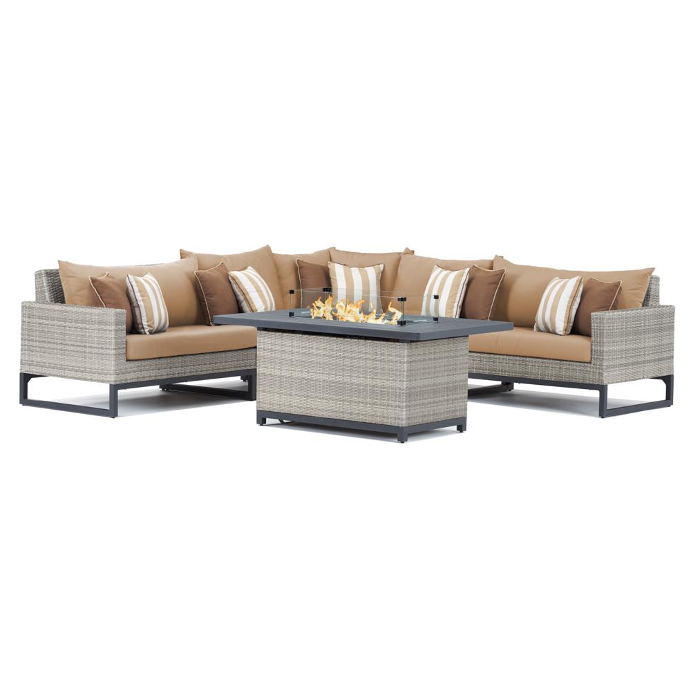 MiloÃ¢Â„Â¢ Gray 6 Piece Fire Sectional - Maxim Beige