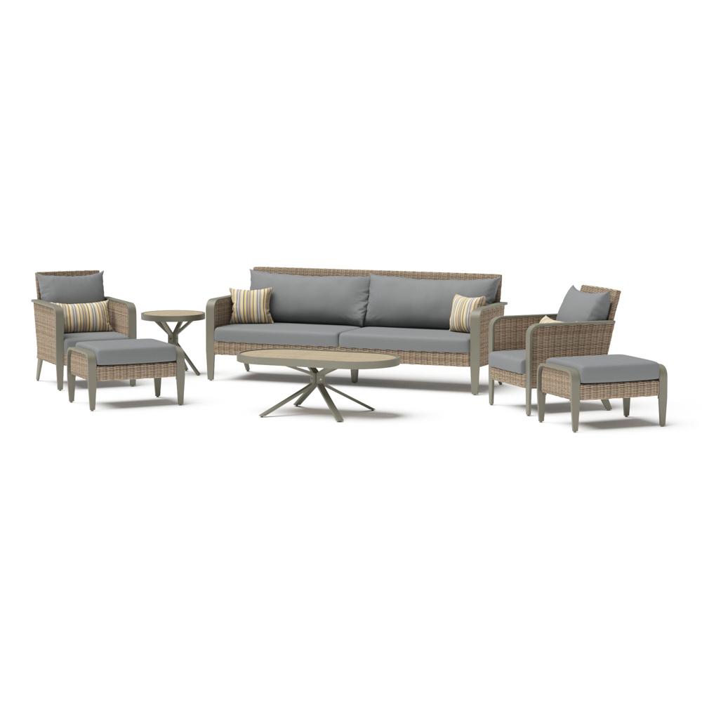 Grantina™ 7 Piece Sofa & Club Chair Set - Charcoal Gray