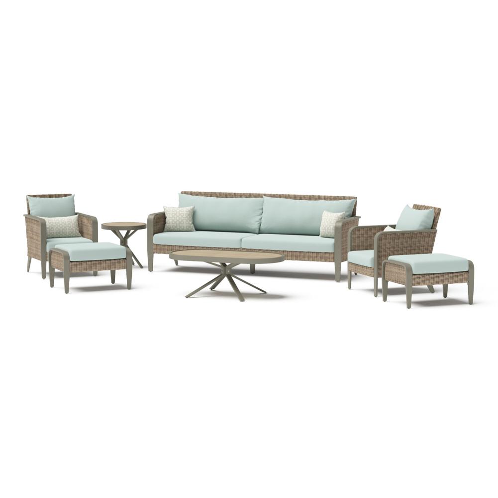 Grantina™ 7 Piece Sofa & Club Chair Set - Spa Blue