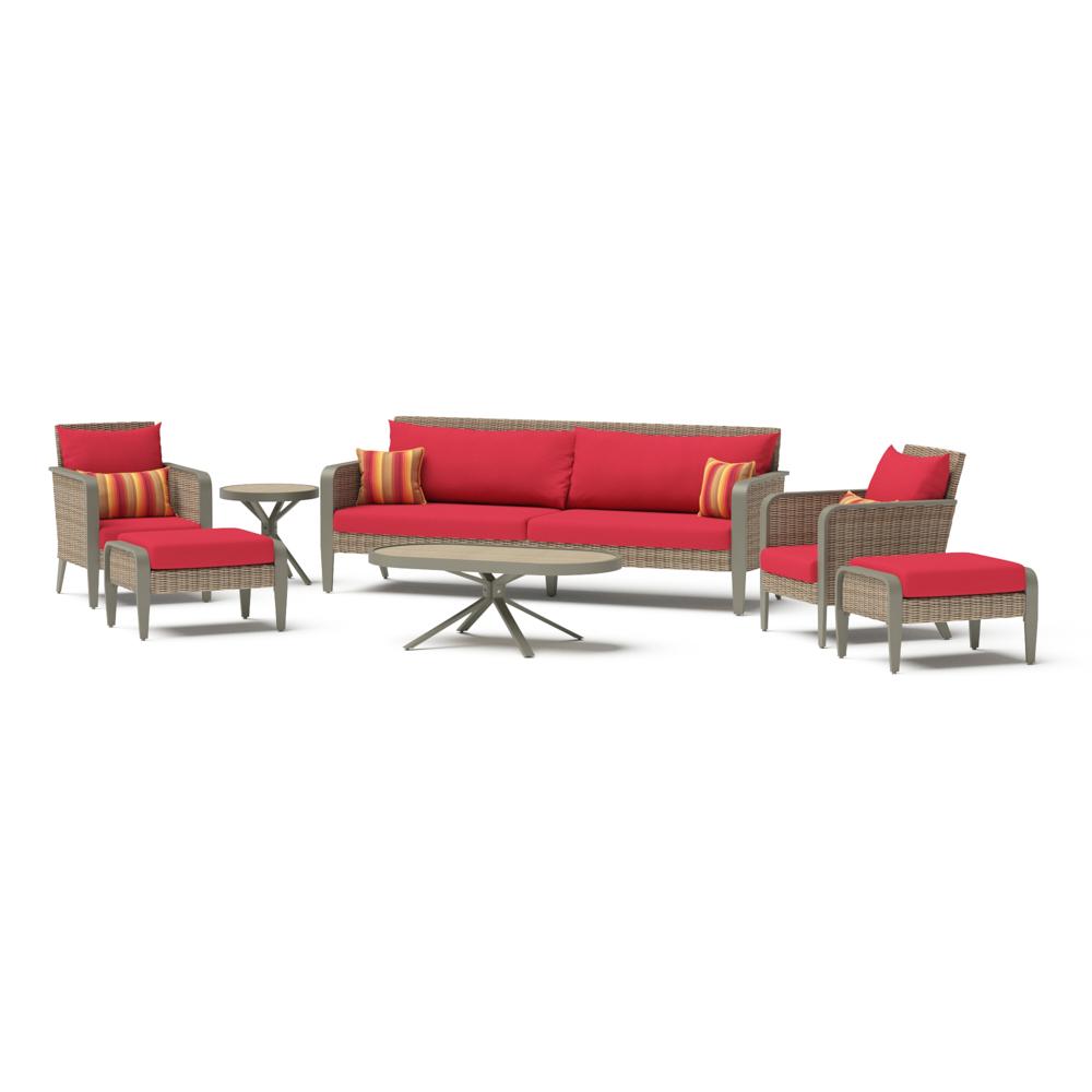 Grantina™ 7 Piece Sofa & Club Chair Set - Sunset Red