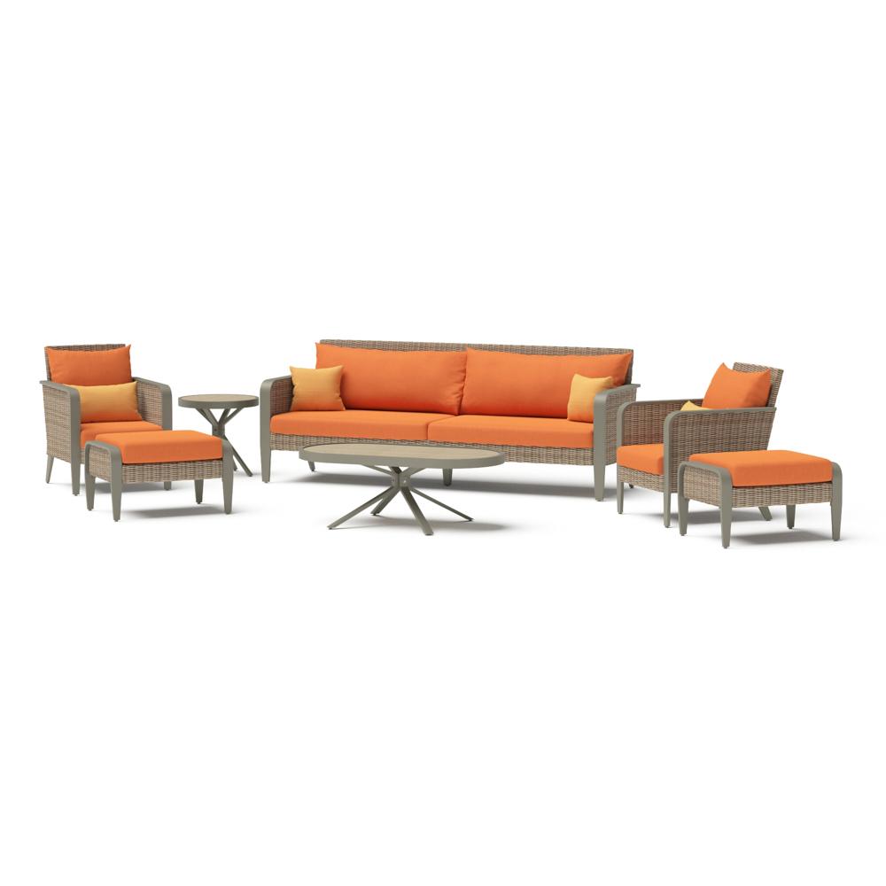 Grantina™ 7 Piece Sofa & Club Chair Set- Tikka Orange