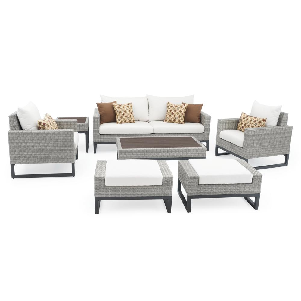 MiloÃ¢Â„Â¢ Gray 7 Piece Deep Seating Set - Moroccan Cream