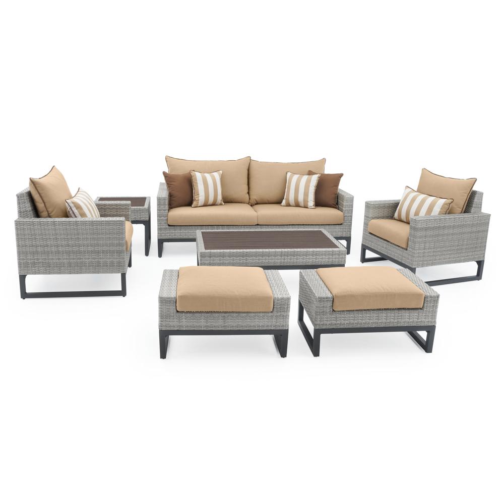 MiloÃ¢Â„Â¢ Gray 7 Piece Deep Seating Set -Maxim Beige