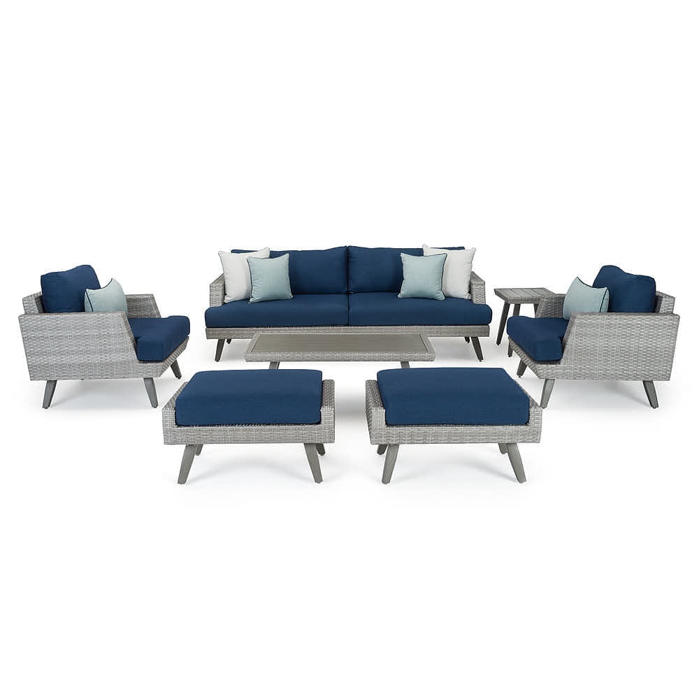 PortofinoÃ‚Â® Casual 7 Piece SunbrellaÃ‚Â® Outdoor Seating Set - Laguna Blue