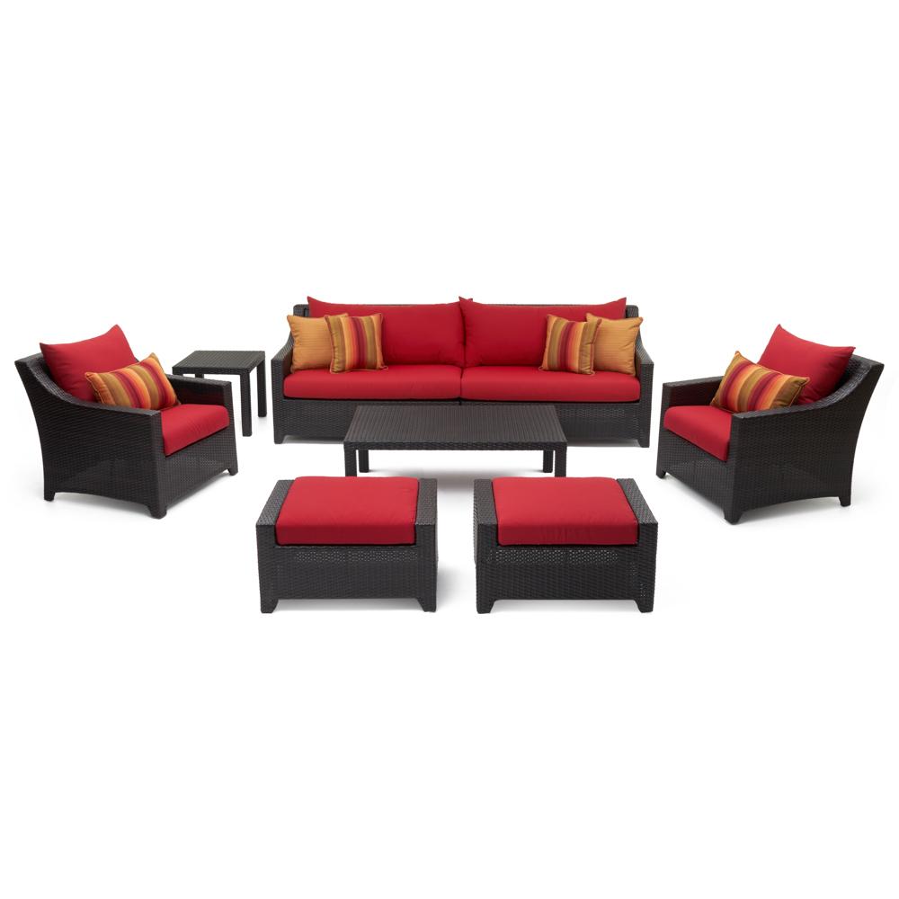 DecoÃ¢Â„Â¢ 8 Piece SunbrellaÃ‚Â® Outdoor Sofa & Club Chair Set - Sunset Red