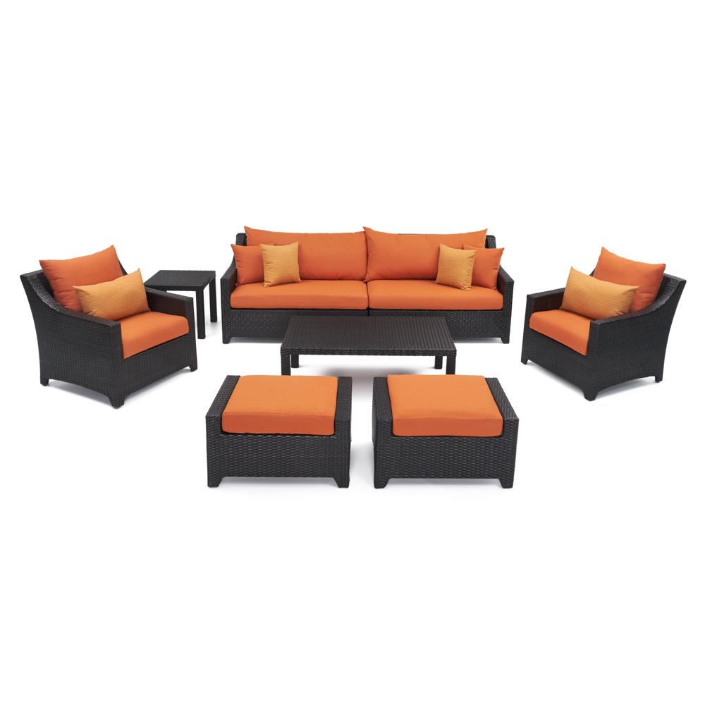 DecoÃ¢Â„Â¢ 8 Piece SunbrellaÃ‚Â® Outdoor Sofa & Club Chair Set - Tikka Orange