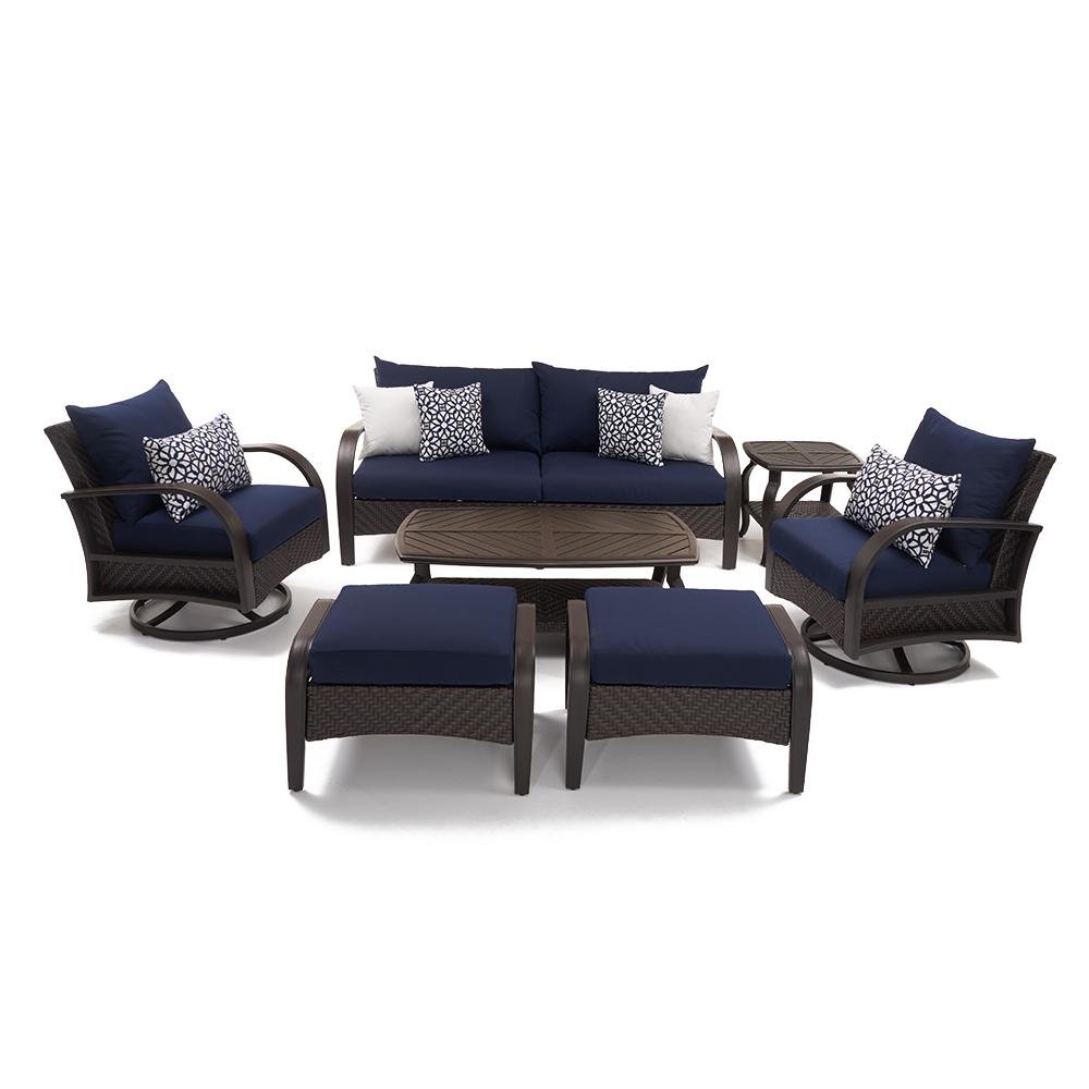 BarceloÃ¢Â„Â¢ 7 Piece SunbrellaÃ‚Â® Outdoor Motion Club Seating Set - Navy Blue