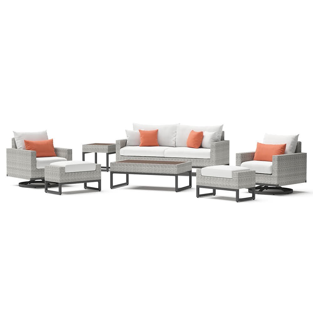 Milo™ Gray 7 Piece Motion Deep Seating Set - Cast Coral