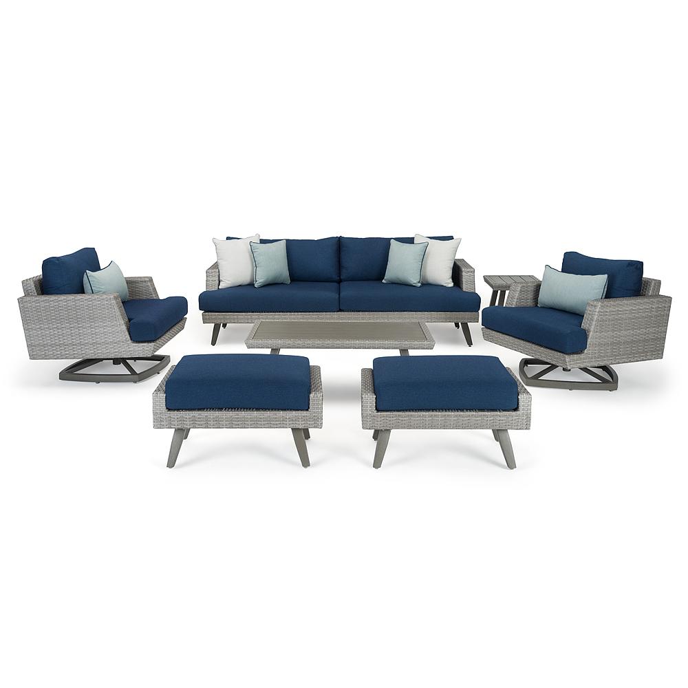 PortofinoÃ‚Â® Casual 7 Piece SunbrellaÃ‚Â® Outdoor Motion Seating Set - Laguna Blue