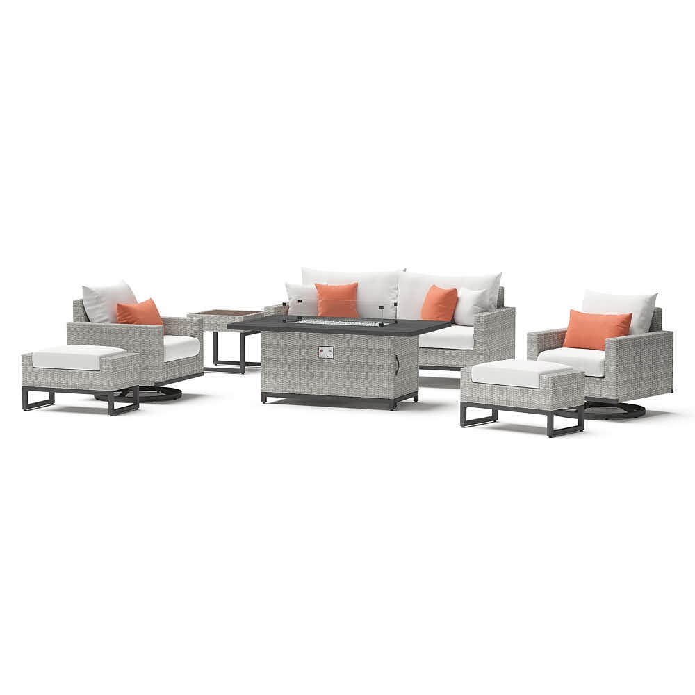 Milo™ Gray 7 Piece Motion Fire Set - Cast Coral