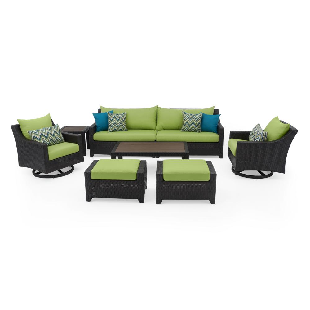 DecoÃ¢Â„Â¢ 8 Piece SunbrellaÃ‚Â® Outdoor Sofa & Motion Club Chair Set - Ginkgo Green