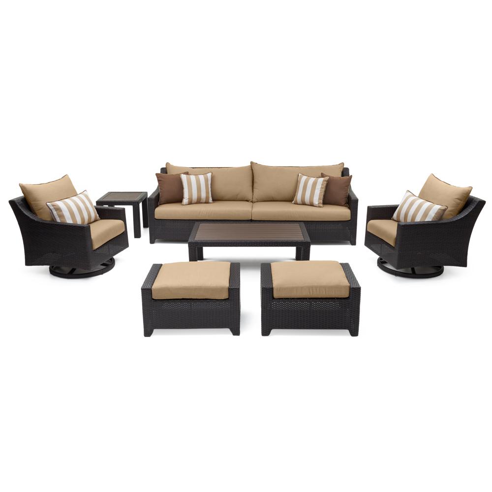 DecoÃ¢Â„Â¢ 8 Piece SunbrellaÃ‚Â® Outdoor Sofa & Motion Club Chair Set - Maxim Beige