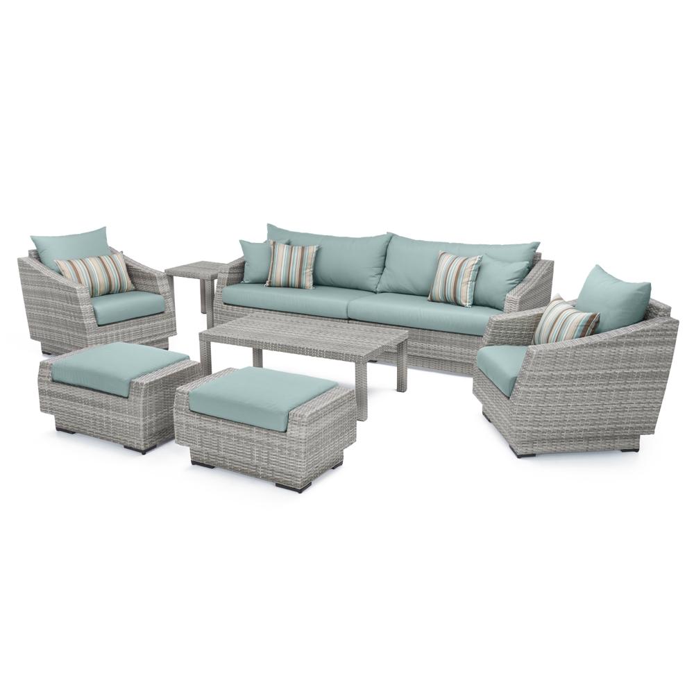 CannesÃ¢Â„Â¢ 8 Piece Sofa & Club Chair Set - Bliss Blue