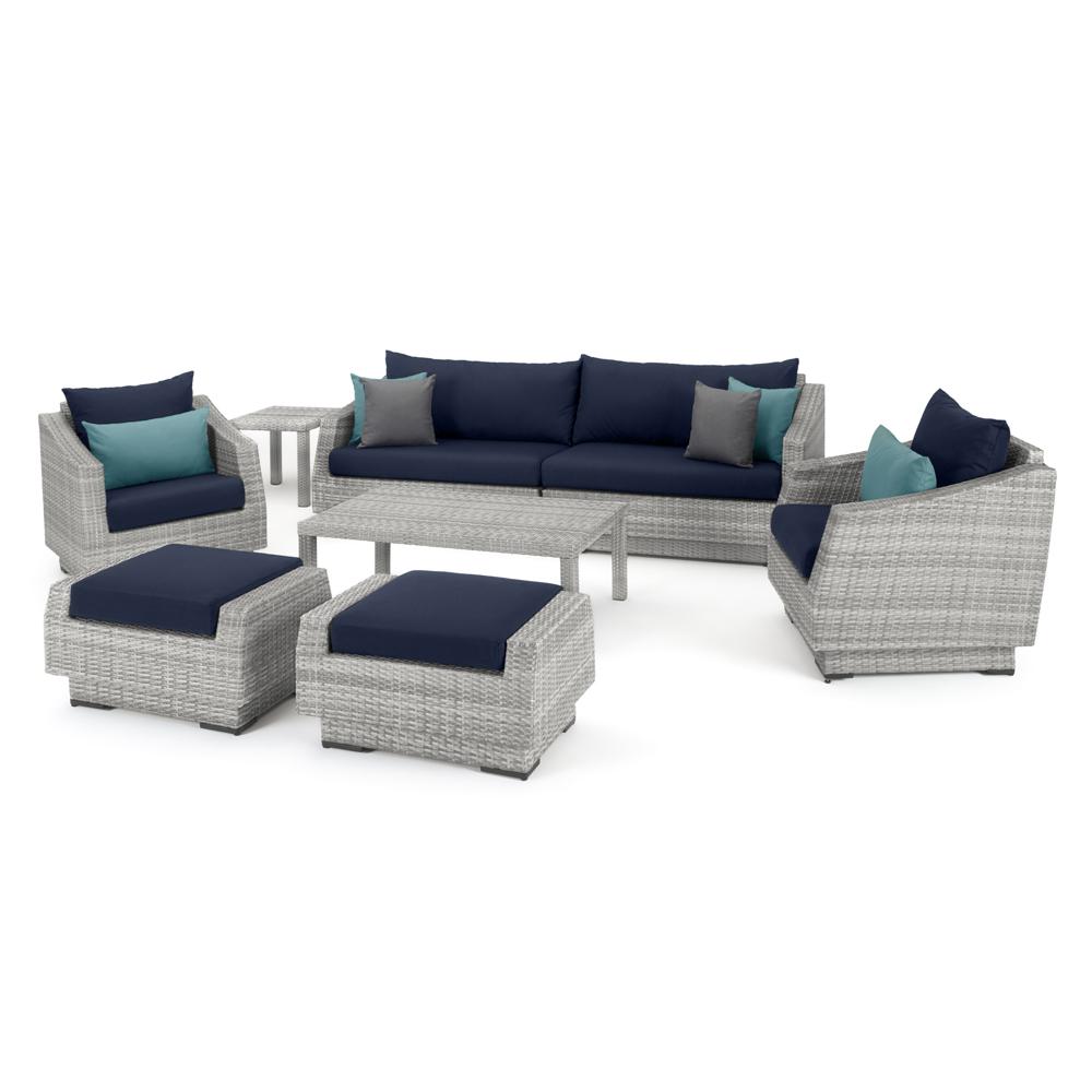 CannesÃ¢Â„Â¢ 8 Piece Outdoor Sofa & Club Chair Set - Blue