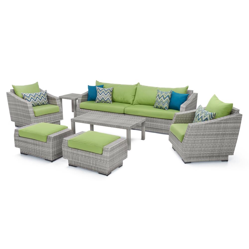 CannesÃ¢Â„Â¢ 8 Piece SunbrellaÃ‚Â® Outdoor Sofa & Club Chair Set - Ginkgo Green