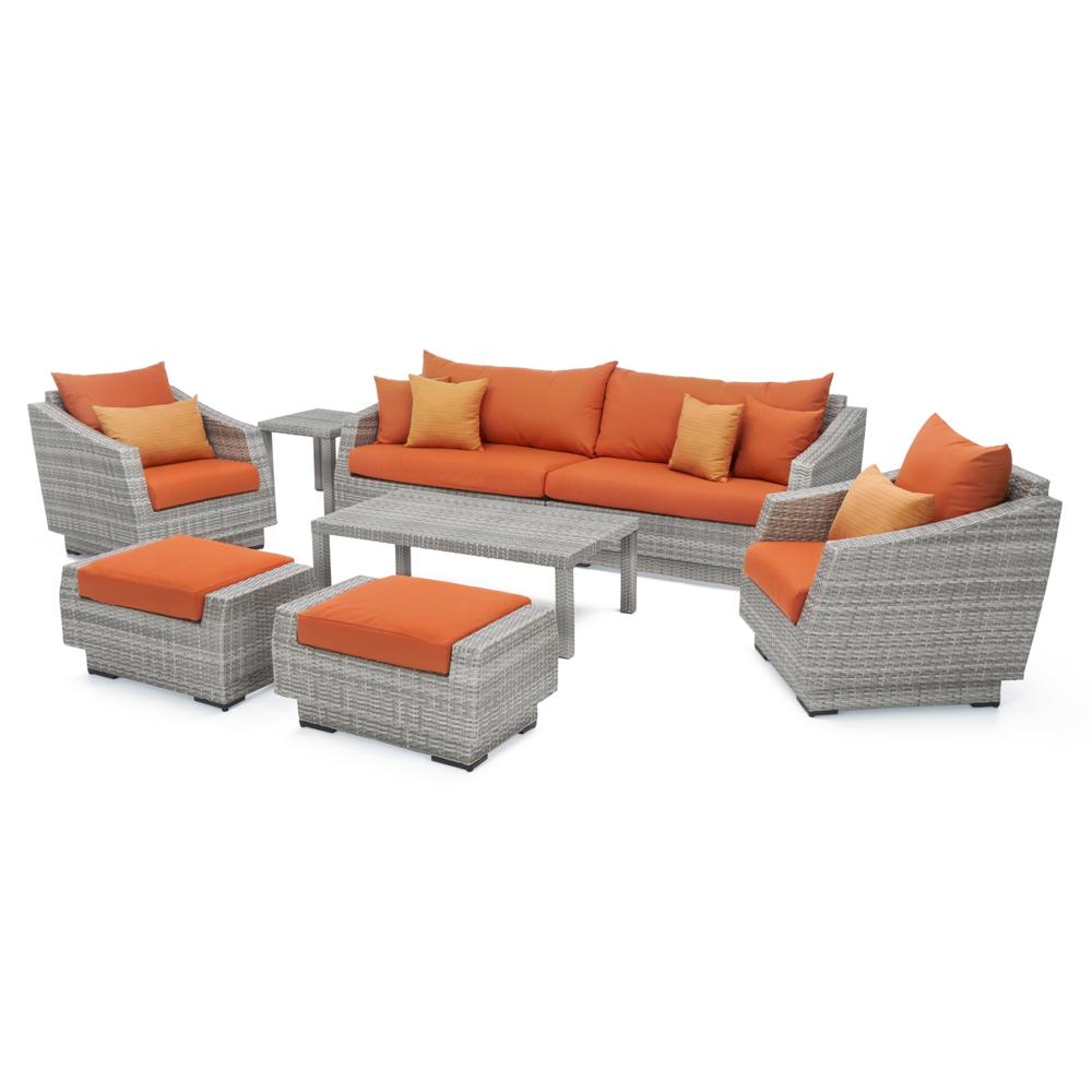 CannesÃ¢Â„Â¢ 8 Piece Sofa & Club Chair Set - Tikka Orange