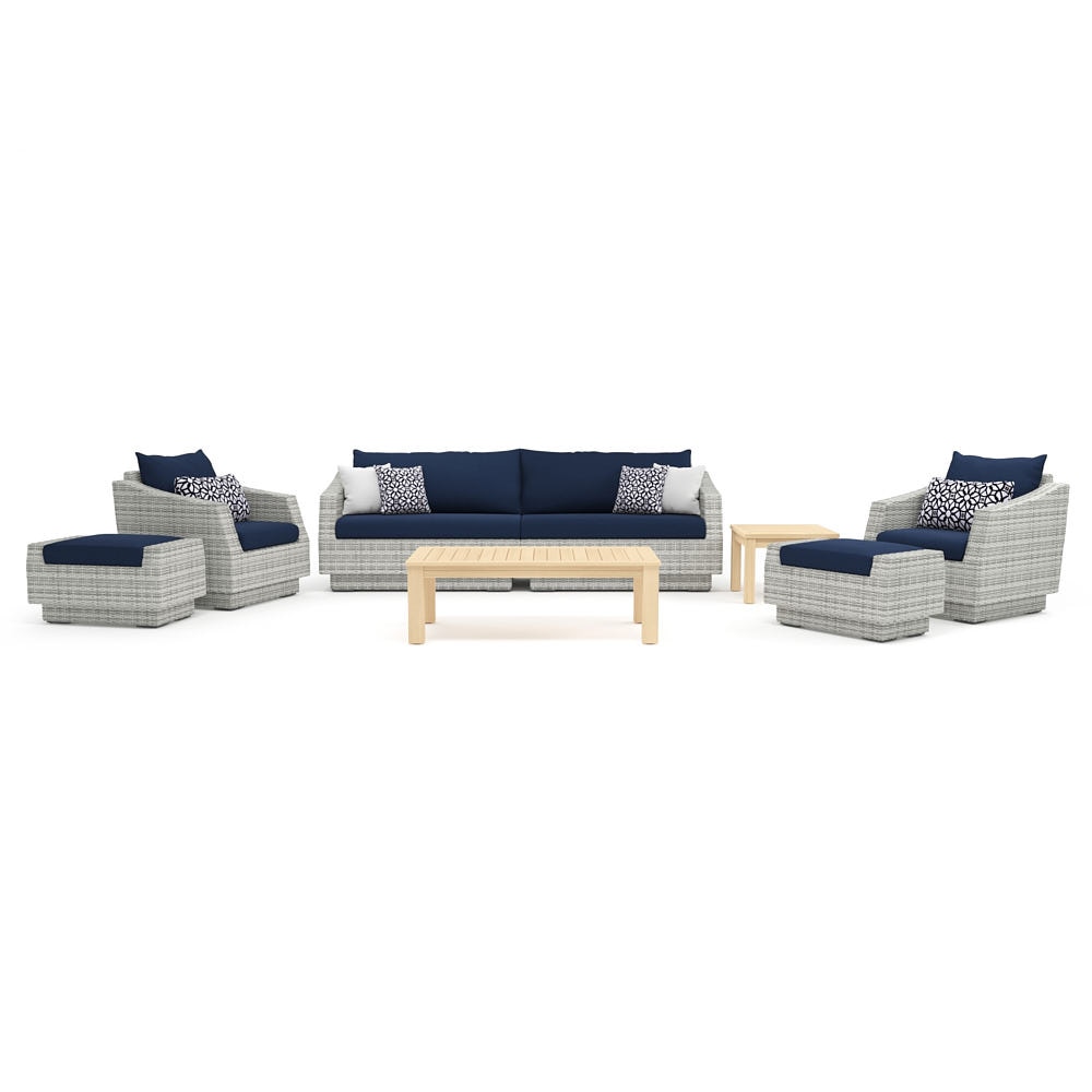 CannesÃ¢Â„Â¢ Wood 8pc Seating Set - Navy Blue