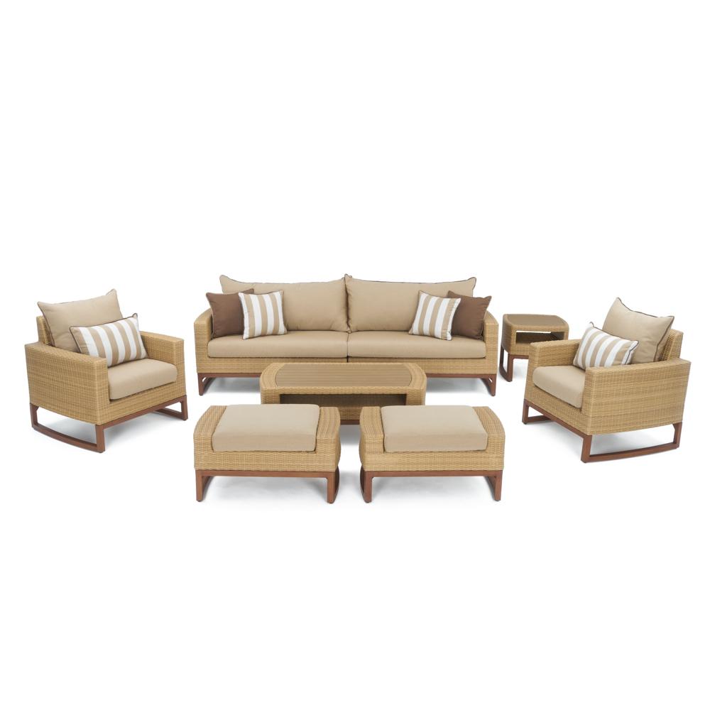 MiliÃ¢Â„Â¢ 8 Piece SunbrellaÃ‚Â® Outdoor Sofa & Club Chair Set - Maxim Beige