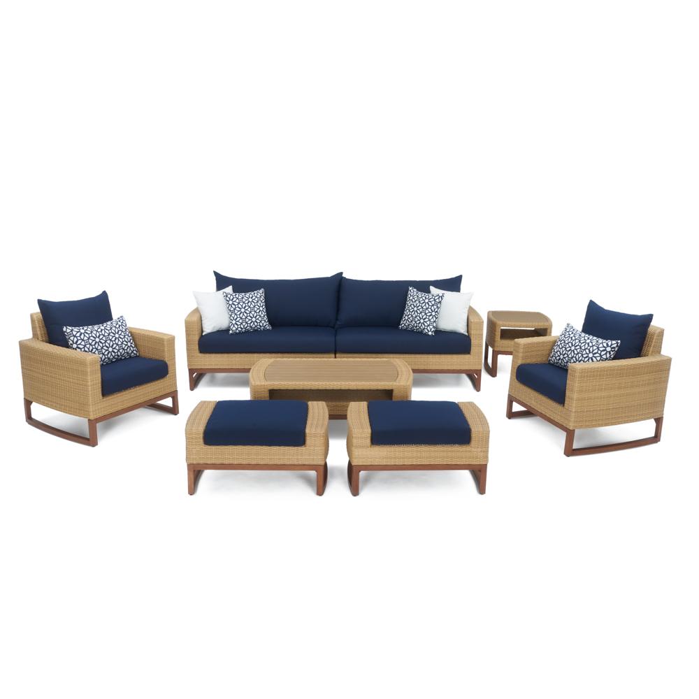 MiliÃ¢Â„Â¢ 8 Piece SunbrellaÃ‚Â® Outdoor Sofa & Club Chair Set - Navy Blue