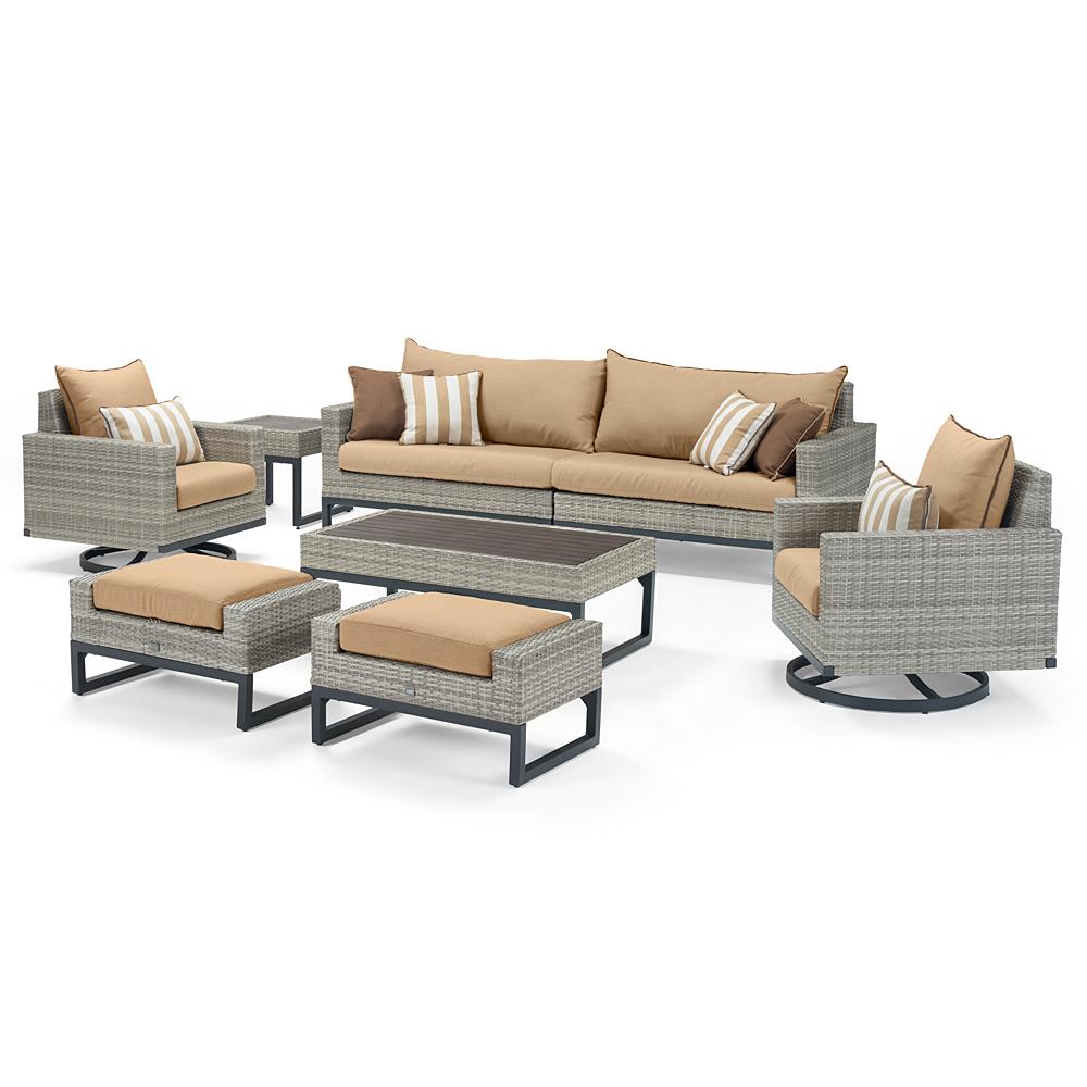 Milo™ Gray 8 Piece Motion Seating Set - Maxim Beige