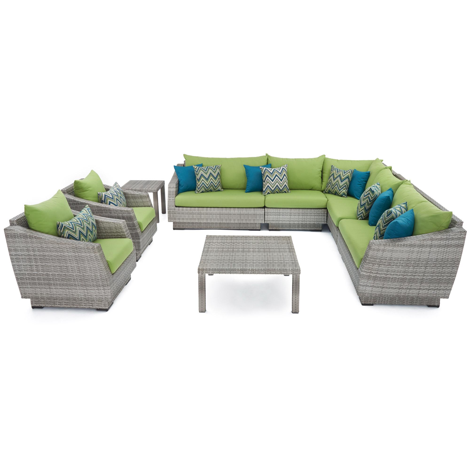 CannesÃ¢Â„Â¢ 9 Piece Sectional and Table - Ginkgo Green