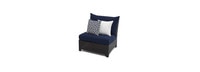 Deco™ 9 Piece Sunbrella® Outdoor Sectional & Club Set - Navy Blue