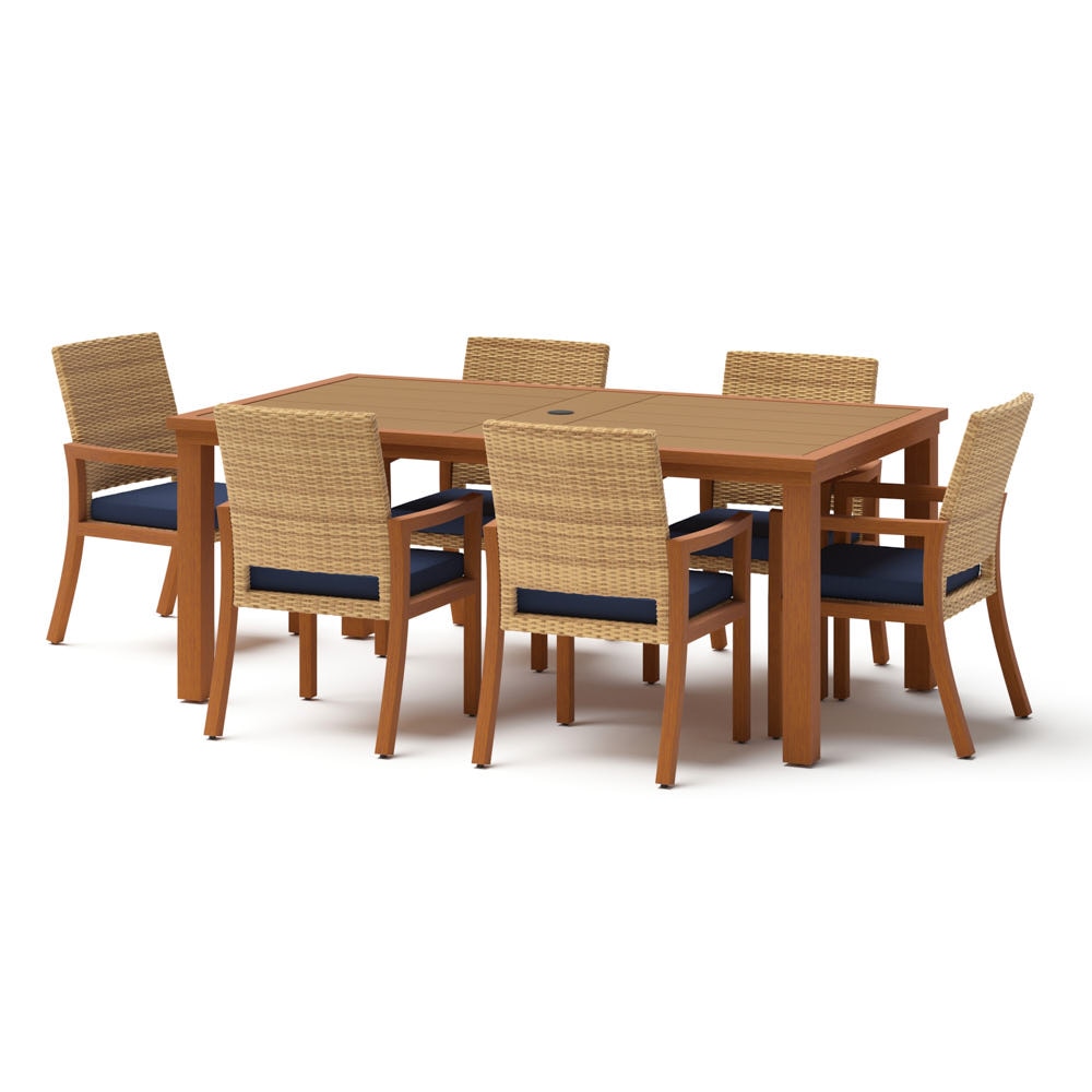 MiliÃ¢Â„Â¢ 7 Piece SunbrellaÃ‚Â® Outdoor Dining Set - Navy Blue