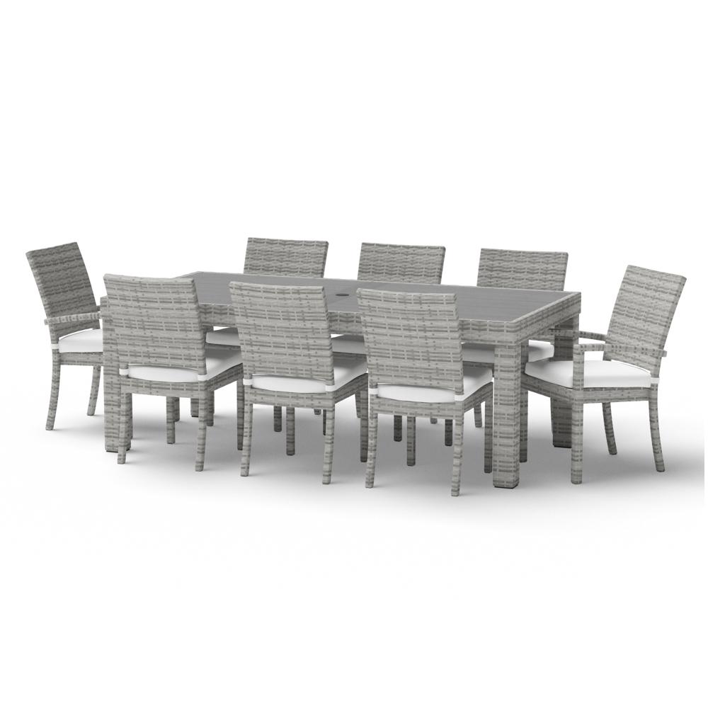 CannesÃ¢Â„Â¢ 9 Piece SunbrellaÃ‚Â® Outdoor Dining Set - Bliss Linen