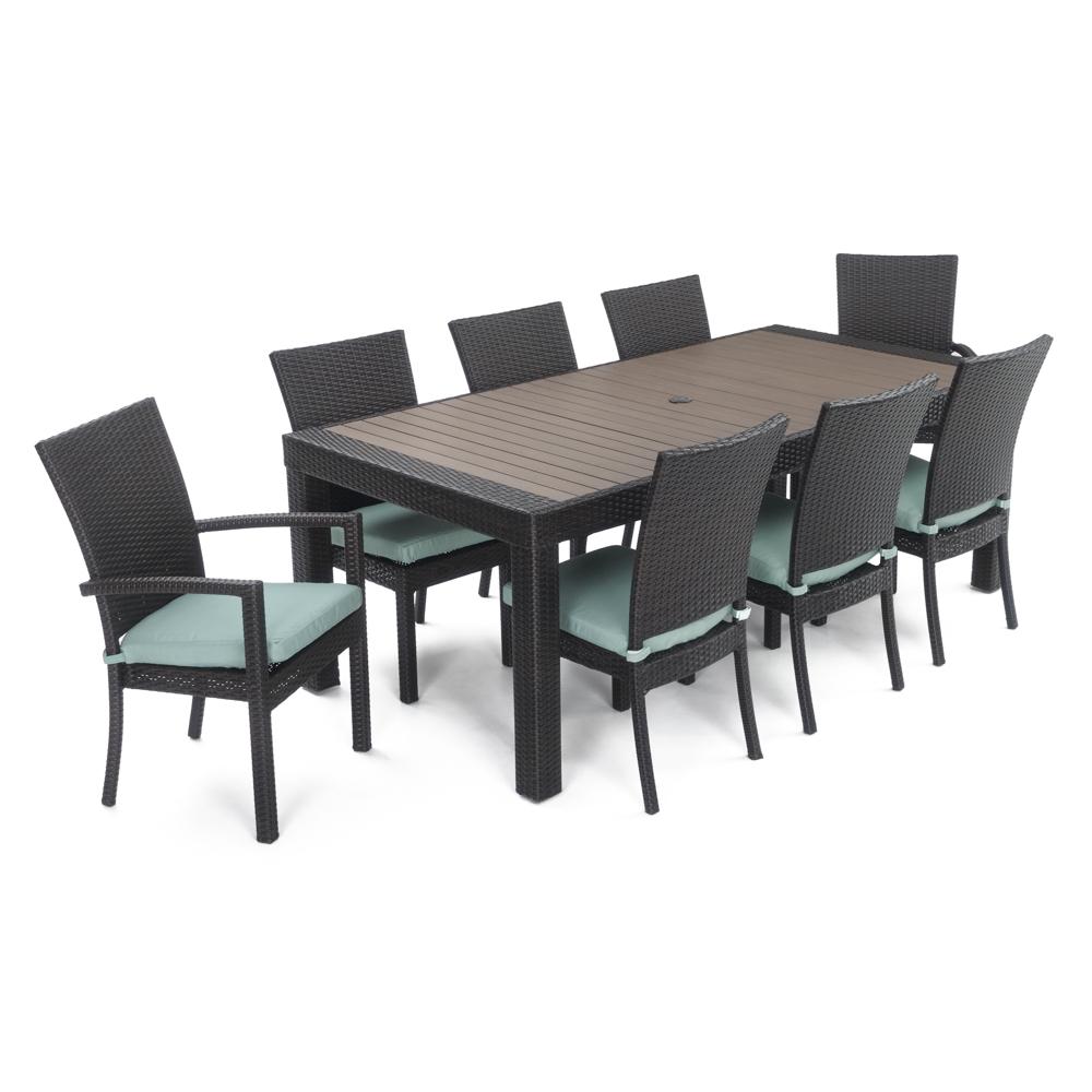 DecoÃ¢Â„Â¢ 9 Piece SunbrellaÃ‚Â® Outdoor Dining Set - Spa Blue