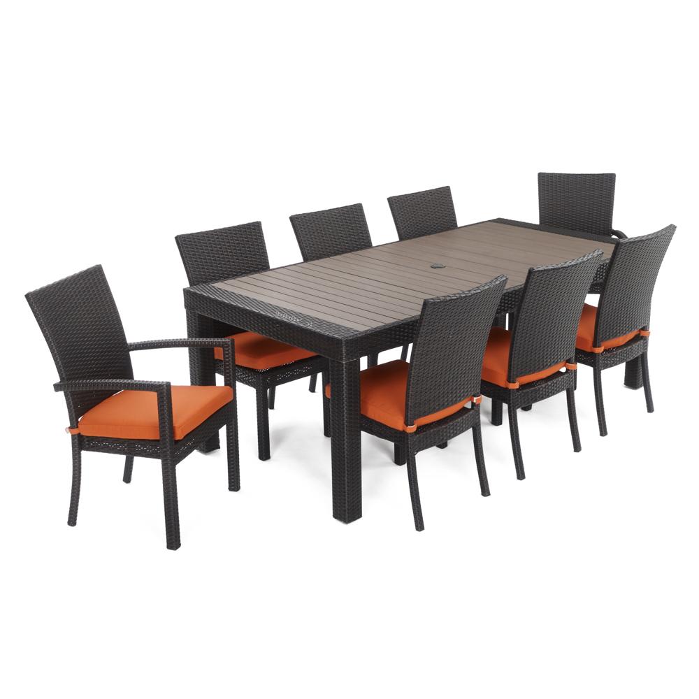 DecoÃ¢Â„Â¢ 9 Piece SunbrellaÃ‚Â® Outdoor Dining Set - Tikka Orange