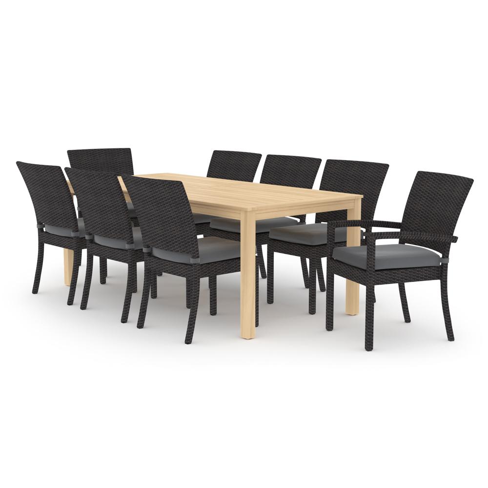 Deco/KooperÃ¢Â„Â¢ 9 Piece SunbrellaÃ‚Â® Outdoor Dining Set - Charcoal Gray