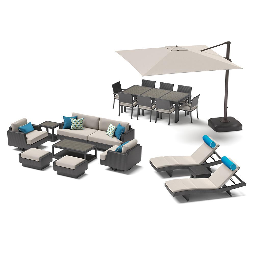 PortofinoÃ‚Â® Comfort 20 Piece SunbrellaÃ‚Â® Motion Wood Estate and Furniture Cover Set - Dove Gray