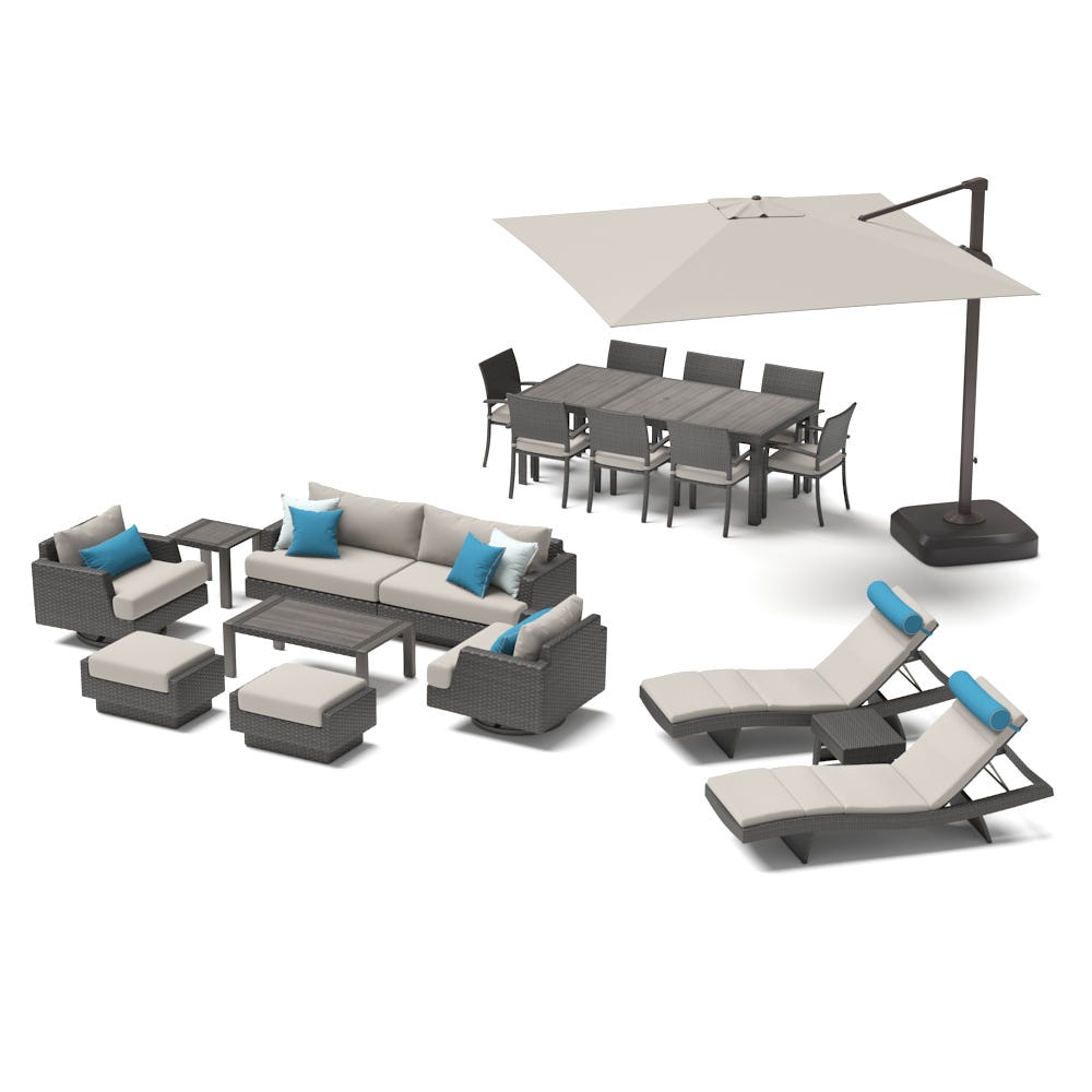 PortofinoÃ‚Â® Repose 20 Piece SunbrellaÃ‚Â® Motion Wood Estate and Furniture Cover Set - Dove Gray