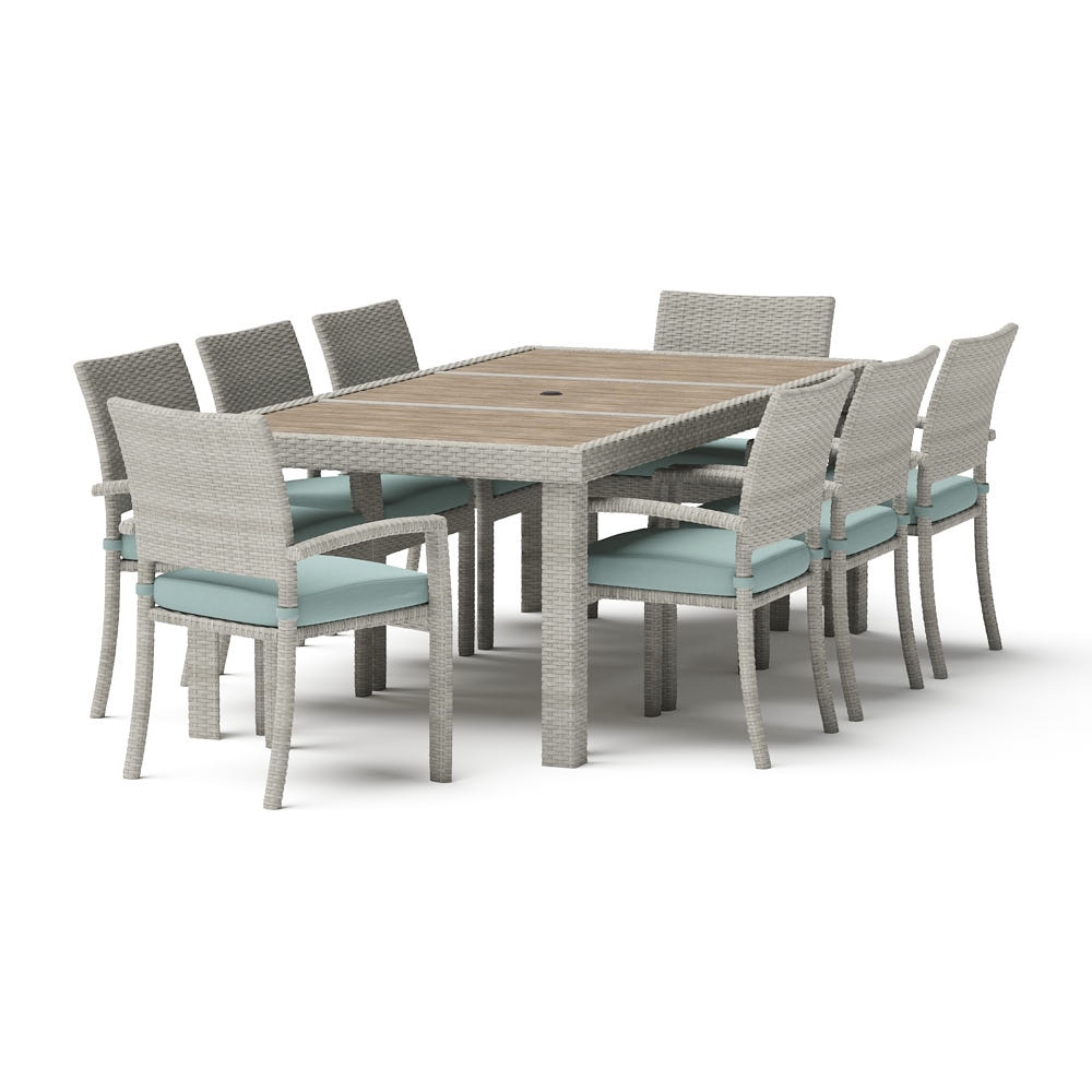 PortofinoÃ‚Â® Comfort 9 Piece Wood Dining Set - Spa Blue