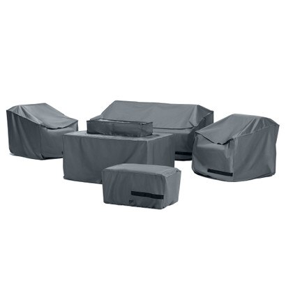 Deluxe Furniture Covers - Cannes™ 5 Piece Loveseat Fire Group Set