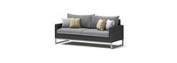 Milo™ Espresso 78in Sofa & Coffee Table Set - Charcoal Gray