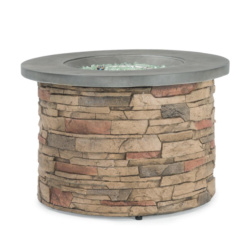 Sego LilyÃ¢Â„Â¢ Sage 35x35 Round Stone Fire Table - Gray